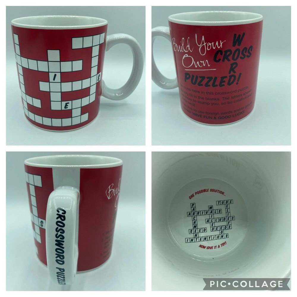 Make Your Own Crossword Puzzle Coffee Tea or Cocoa Mug Puzzled No Clues